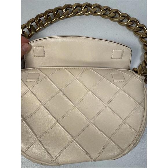 Tory Burch Fleming Mini Crescent Bag – As Is (Paint Chip & Scratched Chains) - Picture 6 of 15